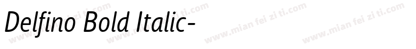 Delfino Bold Italic字体转换